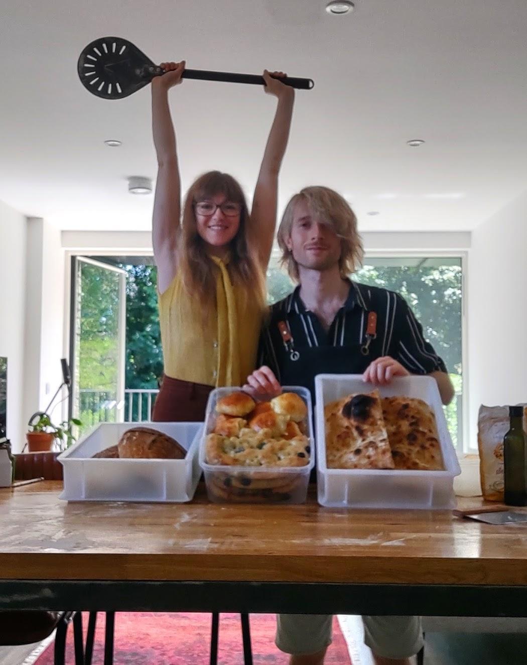 Matteo baking at Sliced Bread Hackney